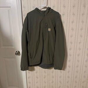Carhartt Rain Defender Jacket with hoodMen's Olive Green Hooded Jacket